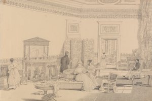 Album mit 30 Ansichten in Tirol und Italien: Salon, Casino Pecori 12. Oktober 1841