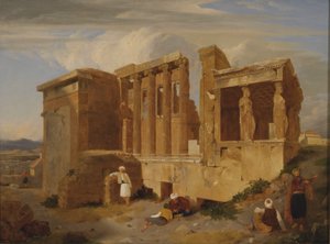 Das Erechtheion, Athen, mit Figuren im Vordergrund von Sir Charles Lock Eastlake