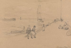 Auf dem Pier, Calais von Sir David Wilkie