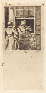 Frau am Fenster, liest einen Brief von Sir David Wilkie