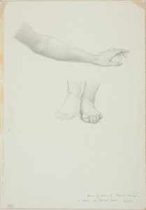 Arm und Füße, Studie für Spiegel der Venus von Sir Edward Burne Jones