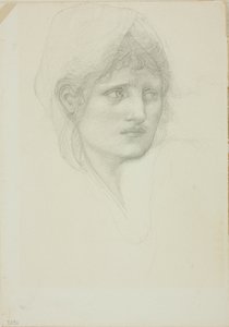Verhüllter Kopf, Augen nach rechts blickend von Sir Edward Burne Jones