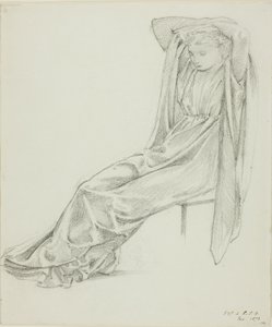 Sitzende weibliche Figur von Sir Edward Burne Jones