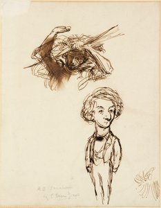 Karikatur von Algernon Charles Swinburne, 1863 von Sir Edward Coley Burne Jones