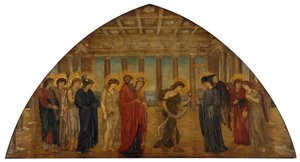 Cupid und Psyche - Palace Green Wandgemälde - Psyche betritt die Tore des Olymp von Sir Edward Coley Burne Jones