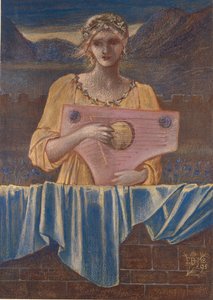 Studie einer Frau mit einem Musikinstrument, 1895