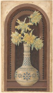 Narzissen in einer blau-weißen Vase von Sir Edward John Poynter