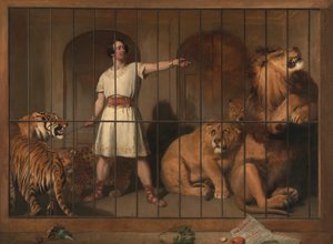 Porträt von Mr. Van Amburgh, wie er mit seinen Tieren in den Londoner Theatern auftrat von Sir Edwin Henry Landseer
