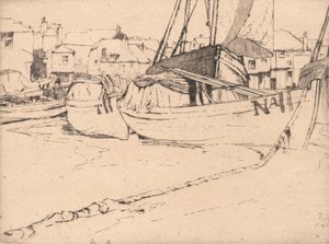 Seine-Boote, St. Ives, Cornwall von Sir Frank Short