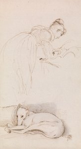 Studien von Frau und Windhund von Sir George Hayter