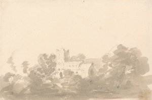 Kirche in Bäumen von Sir George Howland Beaumont seventh Baronet