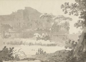 Vatikan von der Straße nach Ponte Mola von Sir George Howland Beaumont seventh Baronet
