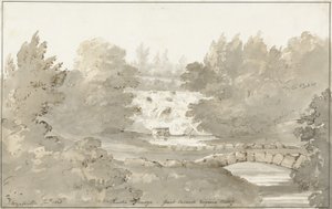 Entwurf für eine rustikale Brücke unterhalb des Wasserfalls, Virginia Water
