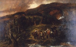 Landschaft mit Jagdgesellschaft