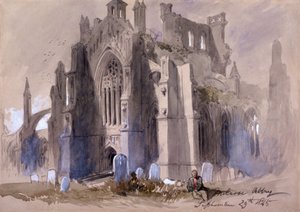 Melrose Abbey, 1845 von Sir John Gilbert