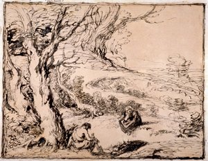 Timon und Apemantus, 1883 von Sir John Gilbert