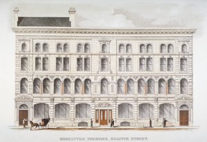 Ansicht von Handelsgebäuden, Billiter Street, City of London, 1875 von Sir Joseph Causton and Sons