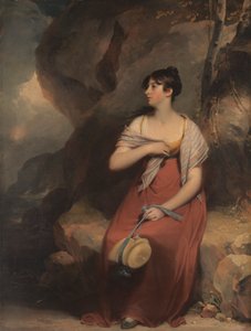 Eine Frau in einer Landschaft von Sir Martin Archer Shee