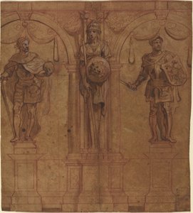 Rudolf I. und Albert I. mit Pallas von Sir Peter Paul Rubens and Theodoor van Thulden