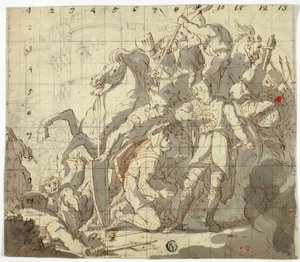 Kämpfende Ritter vor der Burg von Sir Robert Ker Porter