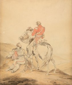 Ein britischer Offizier des Stabes und ein Offizier der Husaren von Sir Robert Kerr Porter
