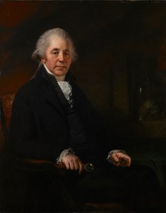 Porträt von Matthew Boulton, der eine Mineralprobe hält
