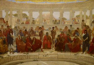 Ein Publikum in Athen während der Aufführung von 