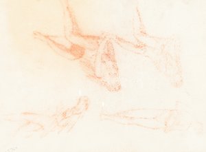 Studien für "Die klugen und törichten Jungfrauen" [recto] von Sir William Blake Richmond