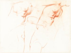 Studien für "Die klugen und törichten Jungfrauen" (recto) von Sir William Blake Richmond