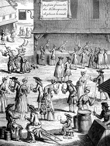 Becher- und Ballmesse, während der Herrschaft von Ludwig XIV., Frankreich, 17. Jahrhundert