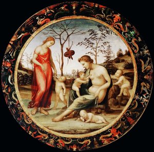 Allegorie der Liebe: Venus terrestre mit Eros und Venus celeste mit Anteros und zwei Cupidos