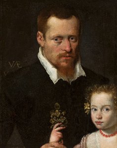 Porträt eines Mannes mit seiner Tochter von Sofonisba Anguissola