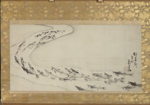 Schwarm von Fischen von Soga Shohaku