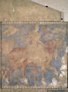 Der heldenhafte Rustam, aus Penjikent, erste Hälfte des 8. Jahrhunderts