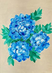 Lebendige Blaue Hortensien von Soniya Vijayakumar
