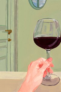 Entspannender Weinmoment