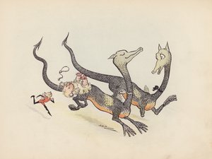 Illustration für Little Twin Dragons von S Rosamond Praeger
