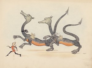 Illustration für Little Twin Dragons von S Rosamond Praeger