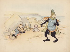 Illustration für Little Twin Dragons von S Rosamond Praeger