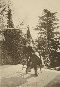 Russischer Autor Leo Tolstoi, Gaspra, Krim, Russland, 1902 von Sophia Andreevna Tolstaya