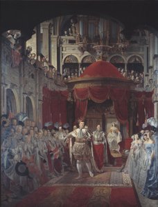 Christian VIII. und Caroline Amalies Salbung in der Schlosskirche von Frederiksborg am 28. Juni 1840 von Sophus Schack