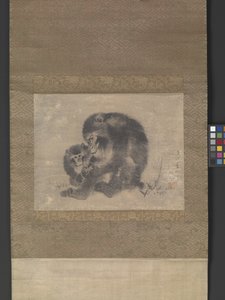 Affe und Nachwuchs von Sosen Mori