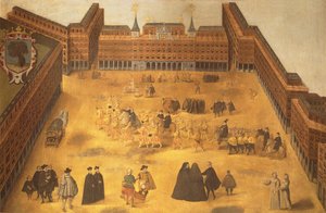 Ansicht der Plaza Mayor in Madrid von Spanish School