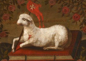 Agnus Dei mit Banner des Johanniterordens