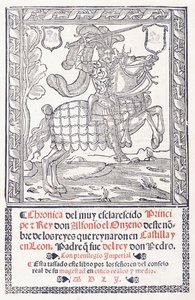 Alfonso XI., König von Kastilien und León, zu Pferd, 1551 von Spanish School