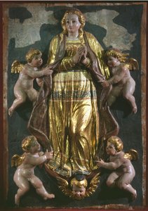 Mariä Himmelfahrt, Detail eines Renaissance-Altarbildes