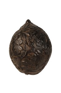 Geschnitzte Kokosnuss-Spardose, spanische Kolonialzeit, ca. 1800 von Spanish School