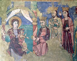 Epiphanie-Wandgemälde aus der Kirche in Navasa, Huesca