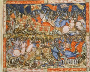 Fol.39r Die Heldentaten von Hector, aus dem Codex Benito Santa Mora