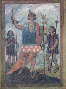 Einwohner der Neuen Welt, die Christoph Kolumbus auf seiner ersten Reise 1492 begegnete von Spanish School